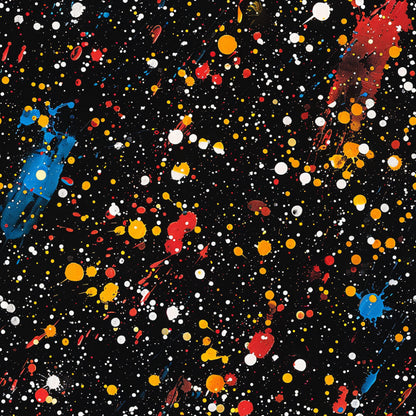 Glitter Paint Splatter Pattern 17 Quilting Cotton Fabric