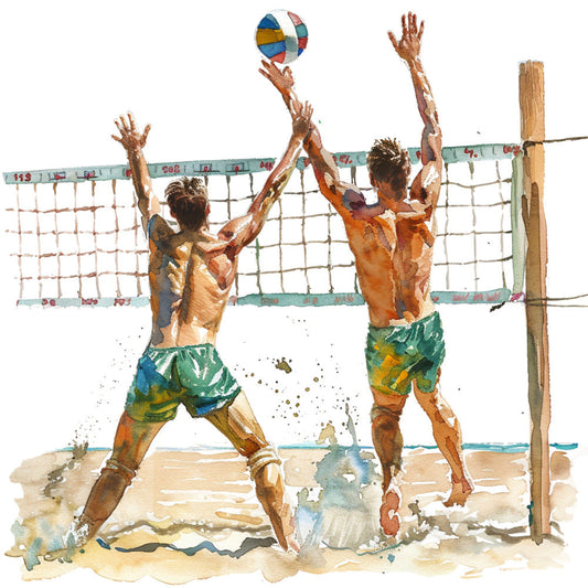 Beach Volleyball Fabric Panel 9