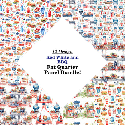 Red White and BBQ Fat Quarter Bundle
