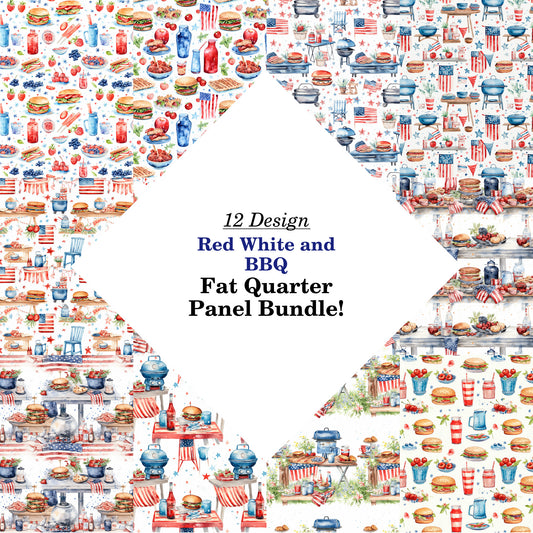 Red White and BBQ Fat Quarter Bundle