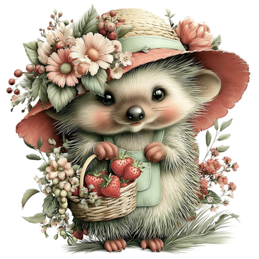 Summer Fruit Basket Animals Fabric Panel 11