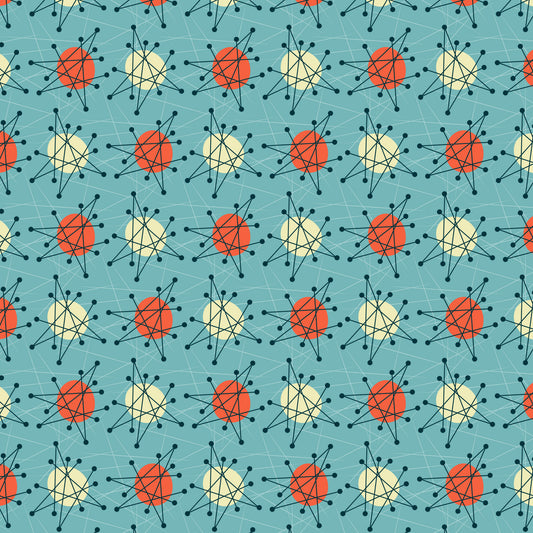 1950s Atomic Age Pattern 3 Quilting Cotton Fabric