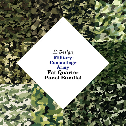 Military Camouflage Army Fat Quarter Bundle
