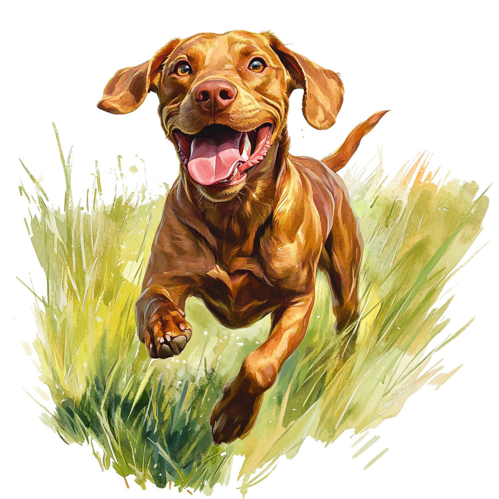 Watercolor Vizslas Fabric Panel 28