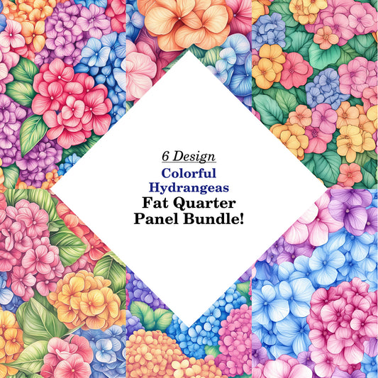 Colorful Hydrangeas Fat Quarter Bundle