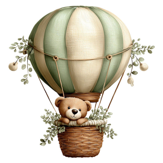 Watercolor Teddy Bear Fabric Panel 11