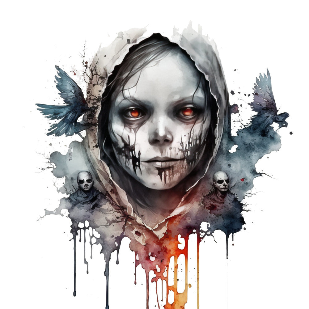 Creepy Halloween Horror Fabric Panel 10