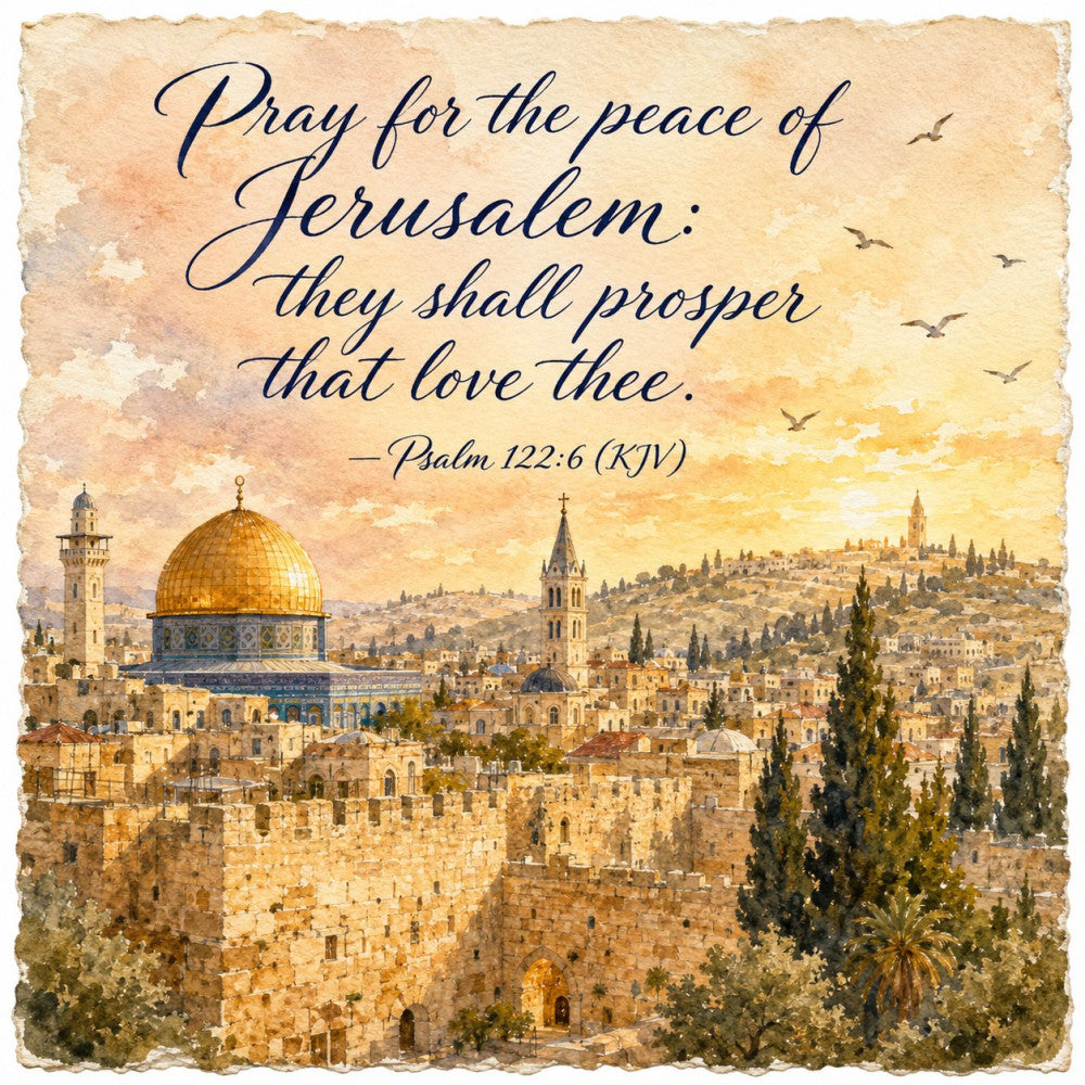 Inspirational Hebrew Verses Fabric Panel 10