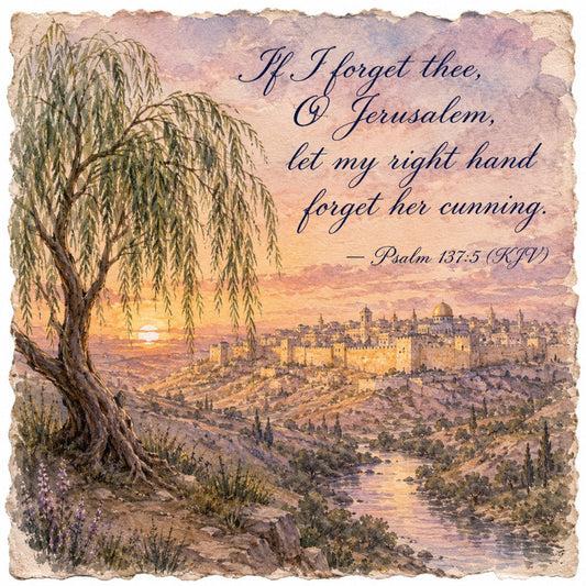 Inspirational Hebrew Verses Fabric Panel 1