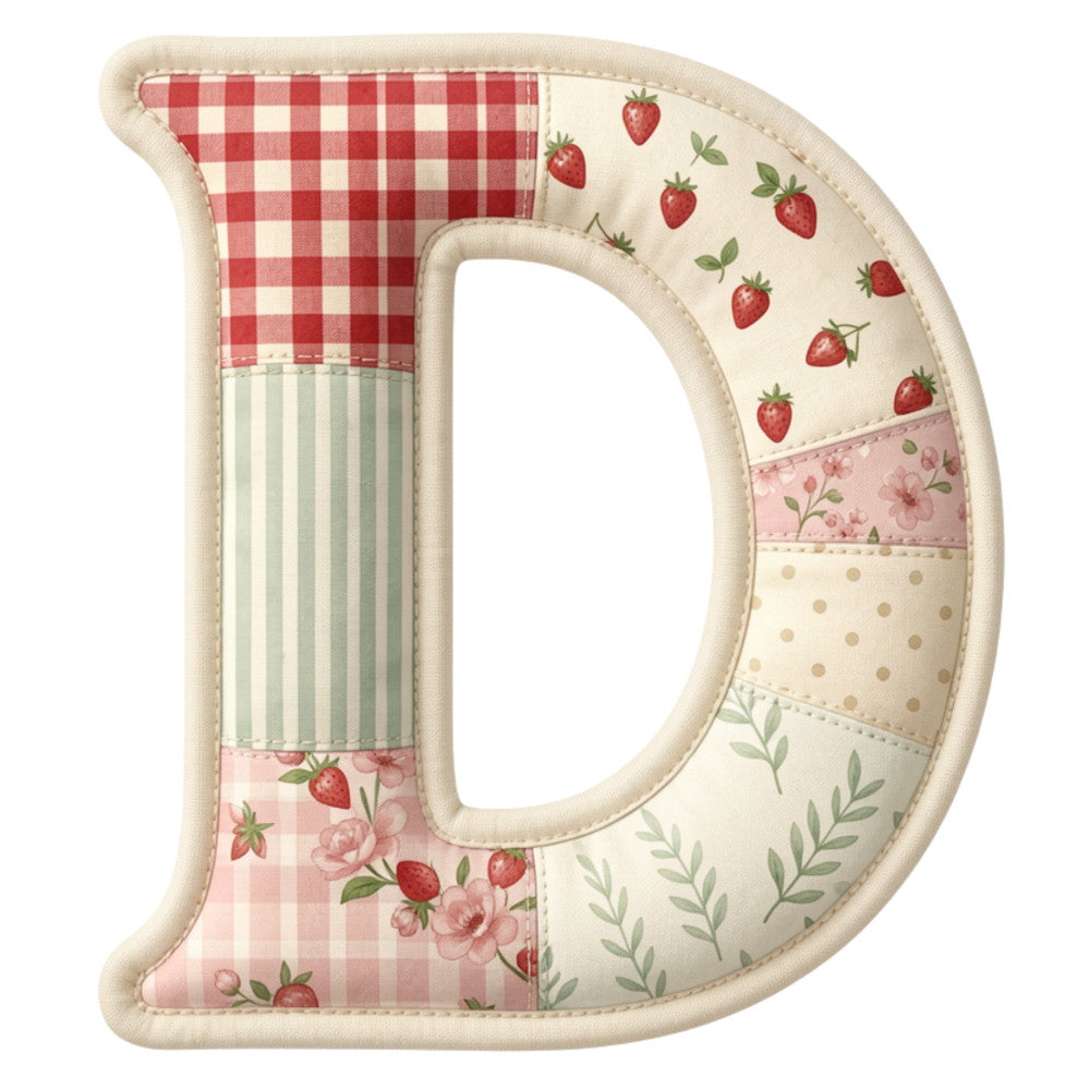 Strawberry Patchwork Fabric Panel 3