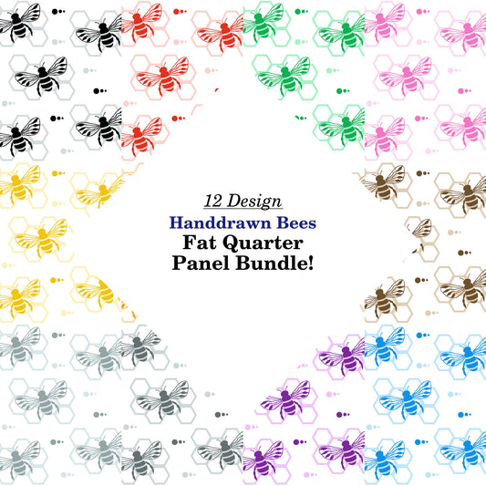 Handdrawn Bees Fat Quarter Bundle