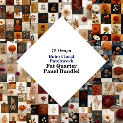 Boho Floral Patchwork Fat Quarter Bundle