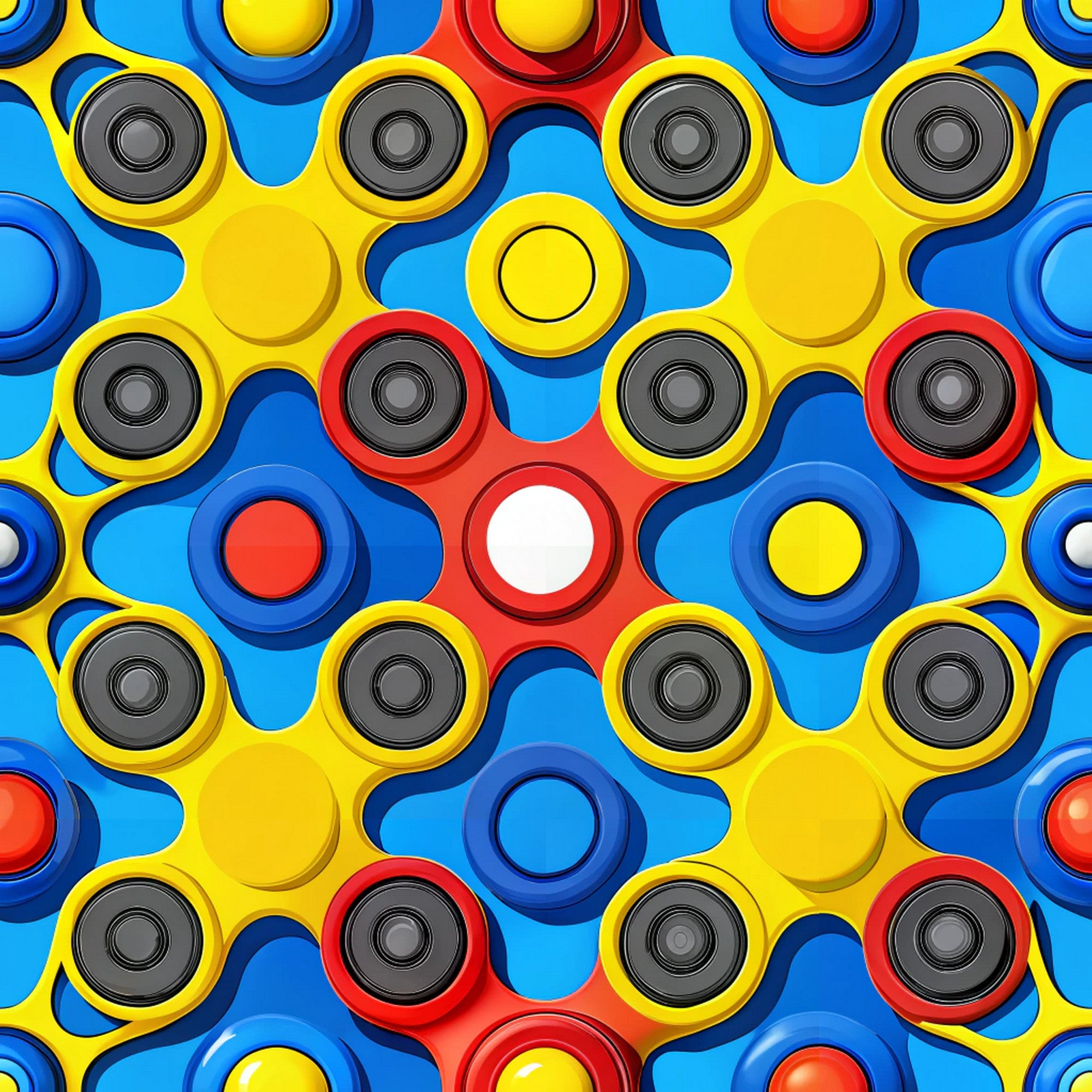Fidget Spinner Pattern Colorful Fidget Spinner Pattern 8 Quilting Cotton Fabric ...
