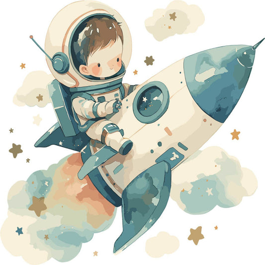 Baby Boy Space Galaxy Fabric Panel 6