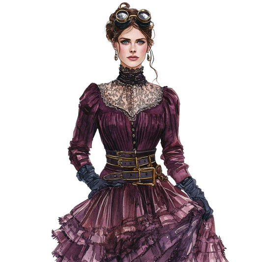 Victorian Steampunk Fabric Panel 1