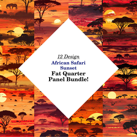 African Safari Sunset Fat Quarter Bundle