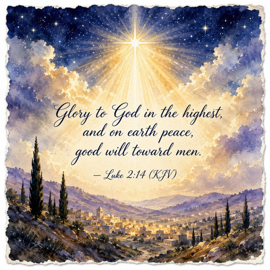 Inspirational Christmas Verses Fabric Panel 3