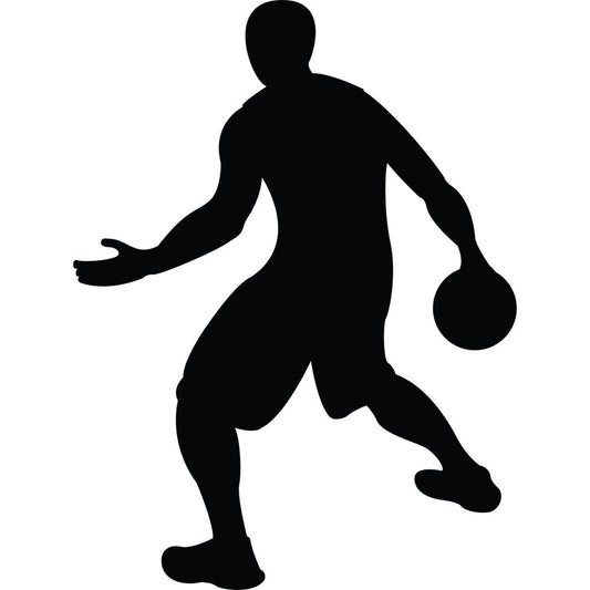 Basketball Player Silhouette Fabric Panel 19