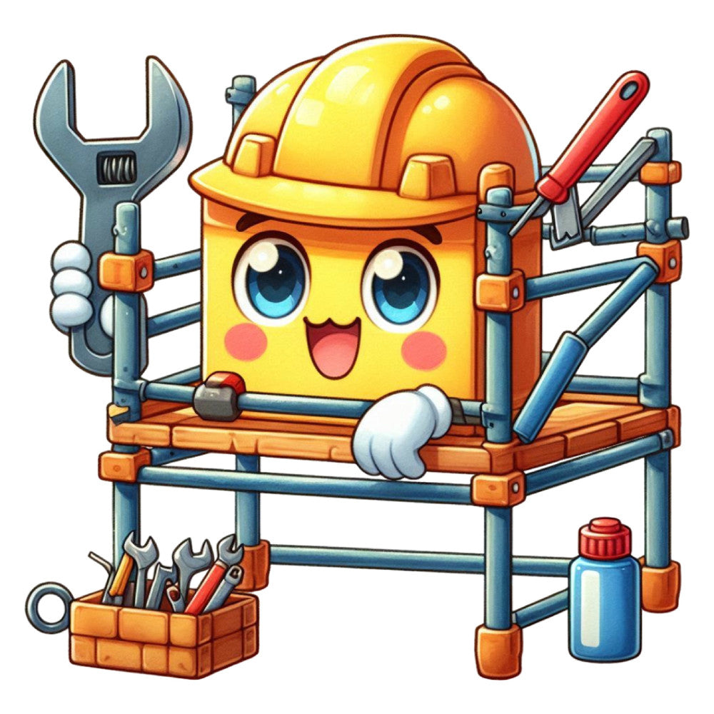 Cute Construction Characters Fabric Panel 15