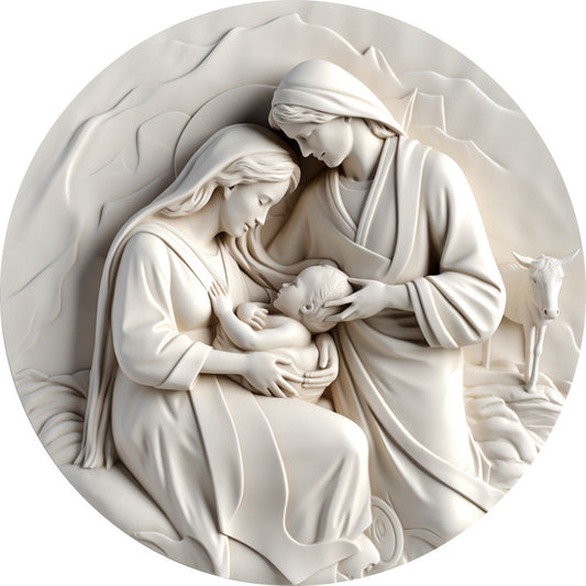 Nativity Christmas Ornaments Fabric Panel 19