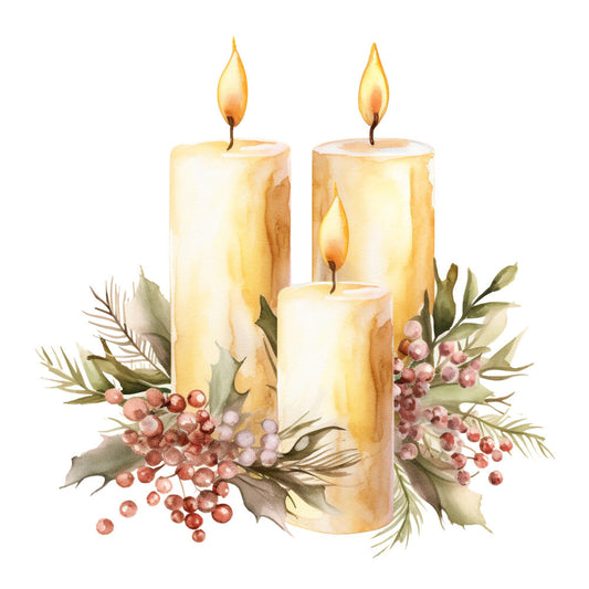 A Golden Christmas Fabric Panel 38