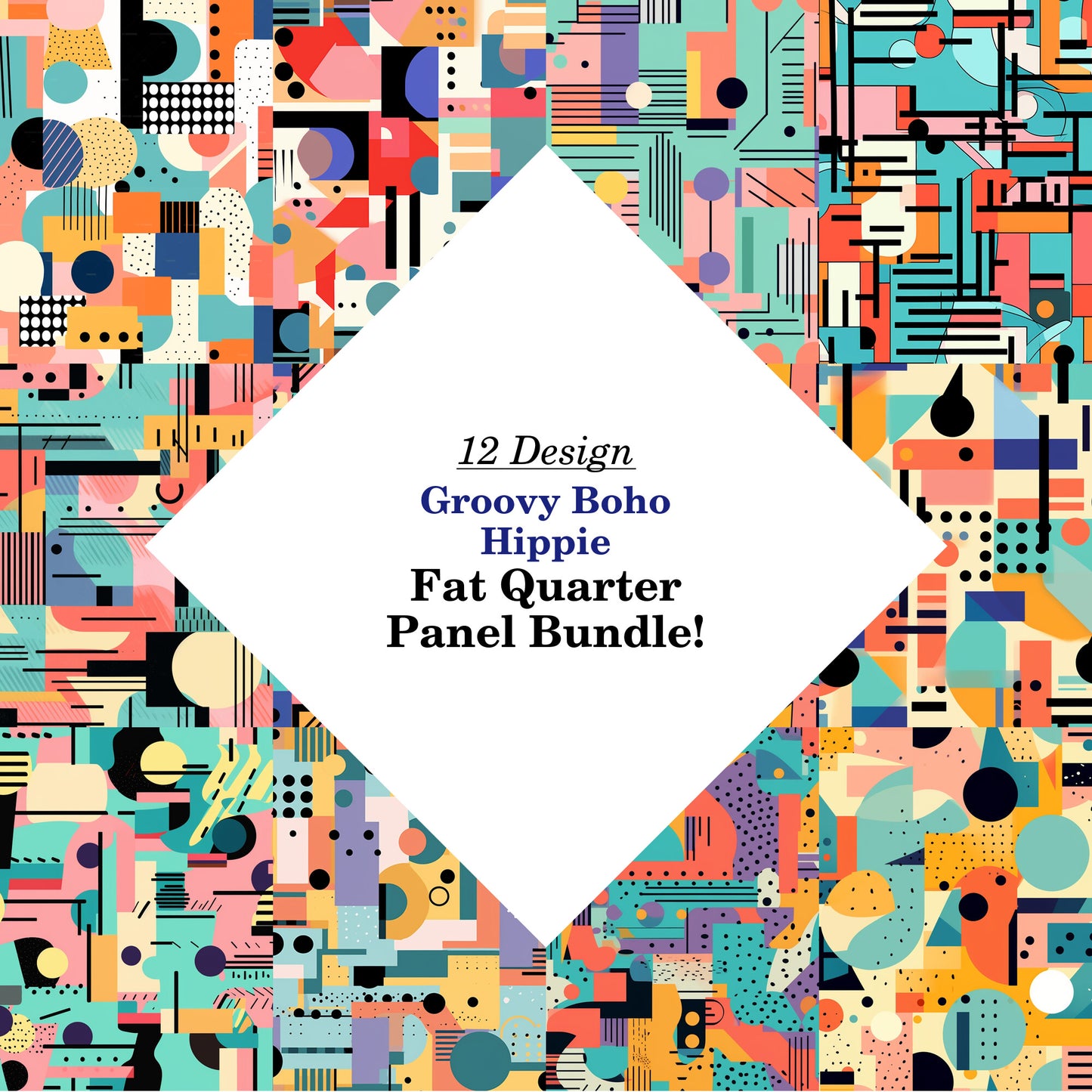 Groovy Boho Hippie Fat Quarter Bundle