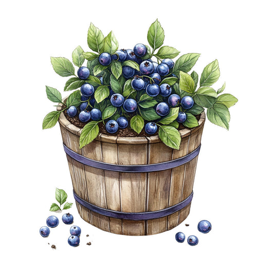 Blueberry Gardens Fabric Panel 35