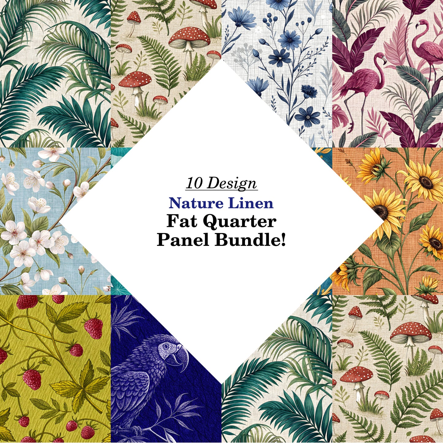 Nature Linen Fat Quarter Bundle