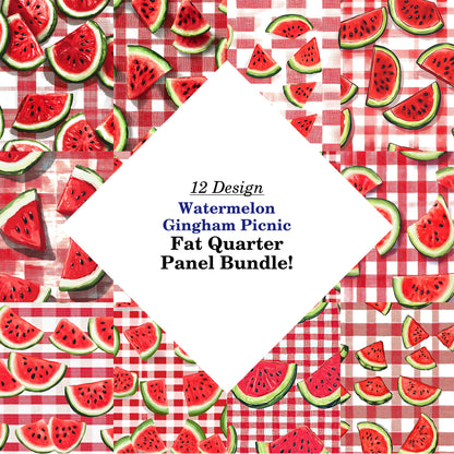 Watermelon Gingham Picnic Fat Quarter Bundle
