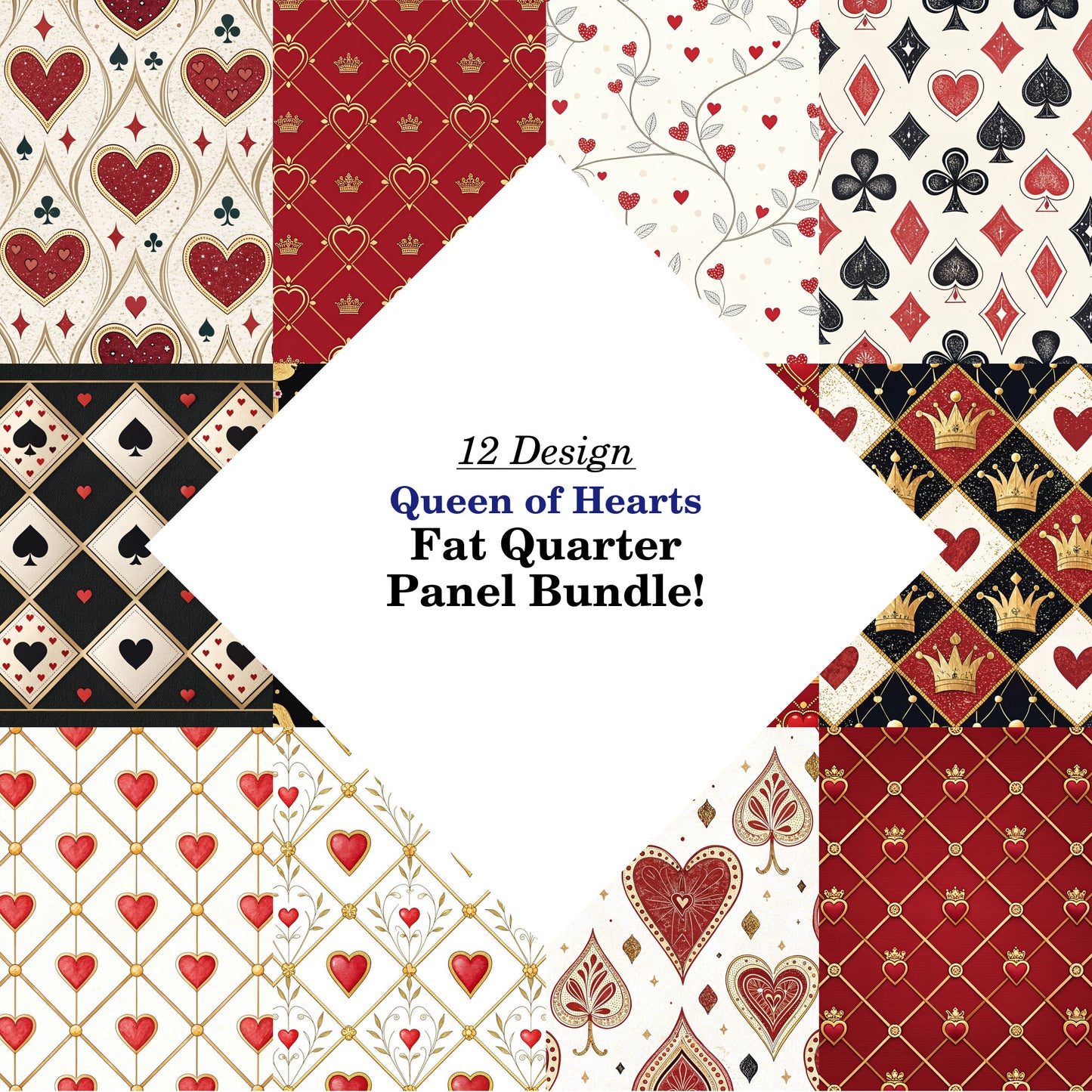 Queen of Hearts Fat Quarter Bundle