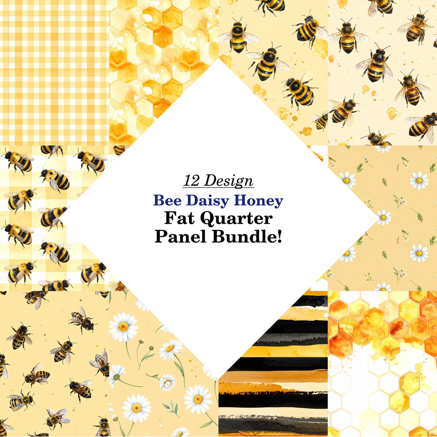 Bee Daisy Honey Fat Quarter Bundle