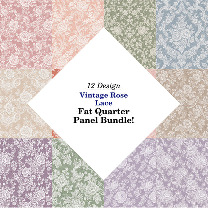 Vintage Rose Lace Fat Quarter Bundle