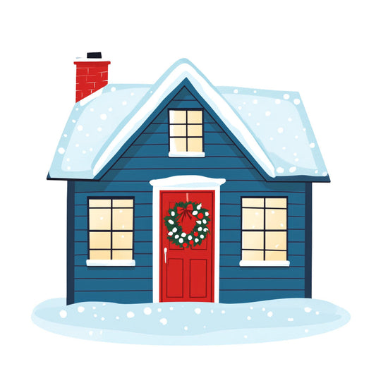 Whimsical Christmas House Fabric Panel 19