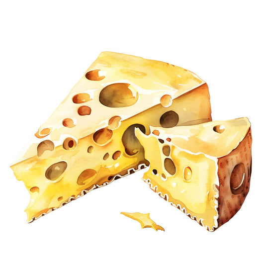 Watercolor Cheese Fabric Panel 99