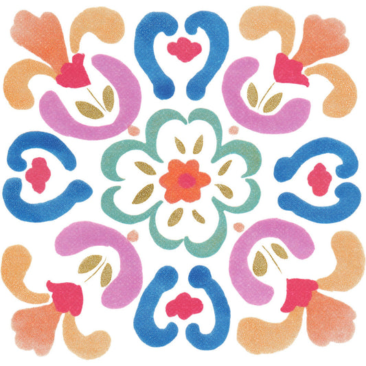 Floral Kaleidoscope Fabric Panel 8