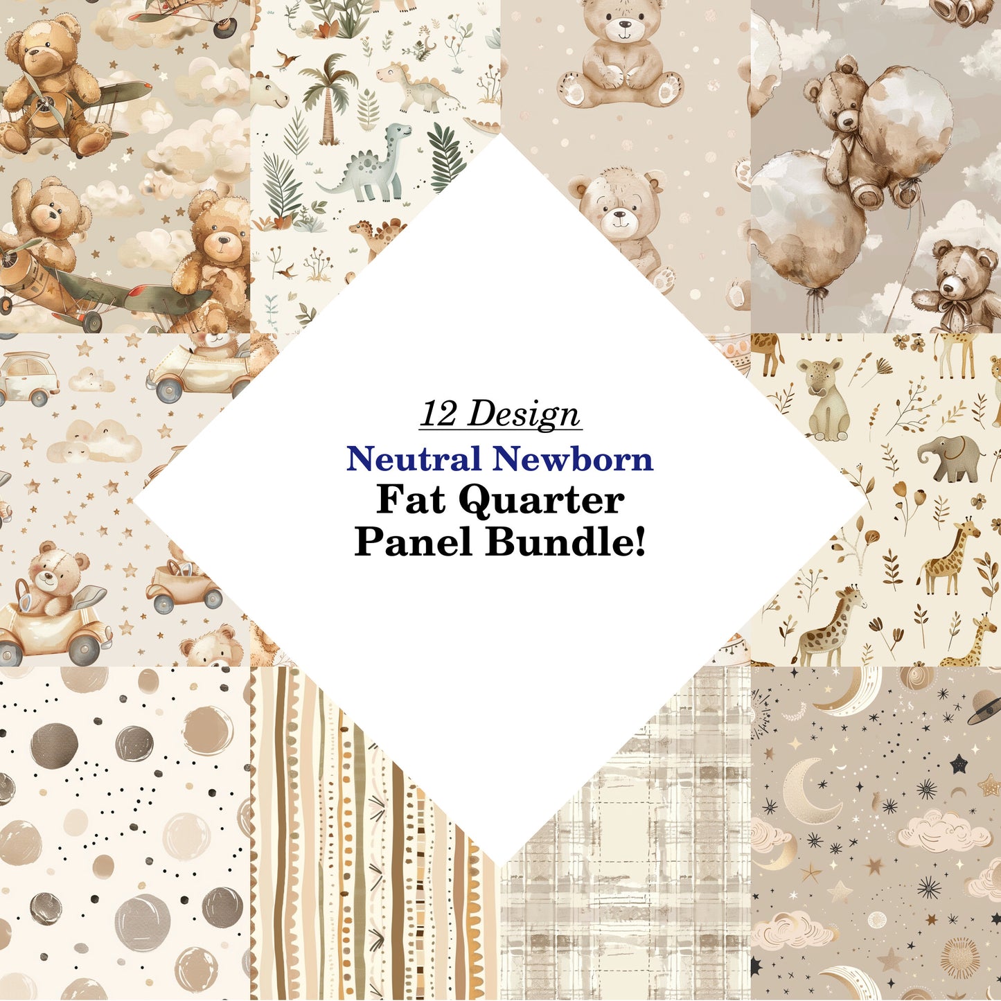 Neutral Newborn Fat Quarter Bundle