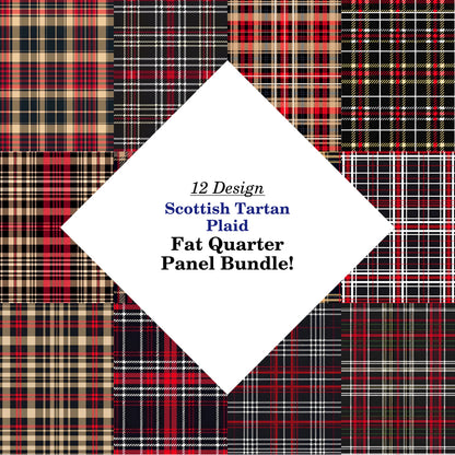 Scottish Tartan Plaid Fat Quarter Bundle