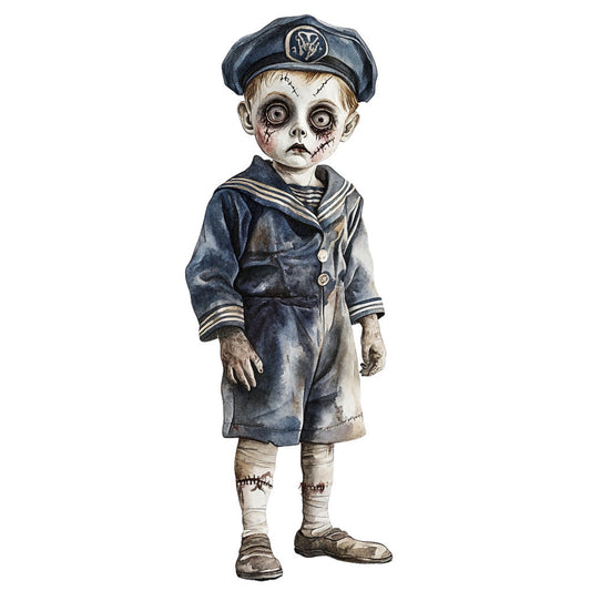Creepy Dolls Fabric Panel 9
