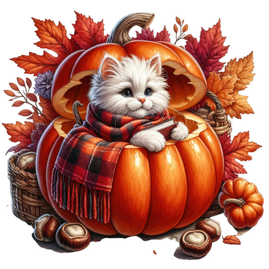 Autumn Cats Fabric Panel 107