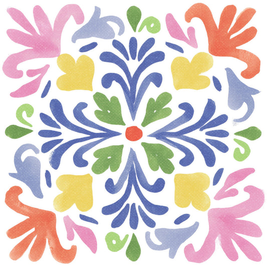 Floral Kaleidoscope Fabric Panel 10
