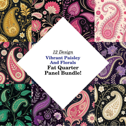 Vibrant Paisley And Florals Fat Quarter Bundle