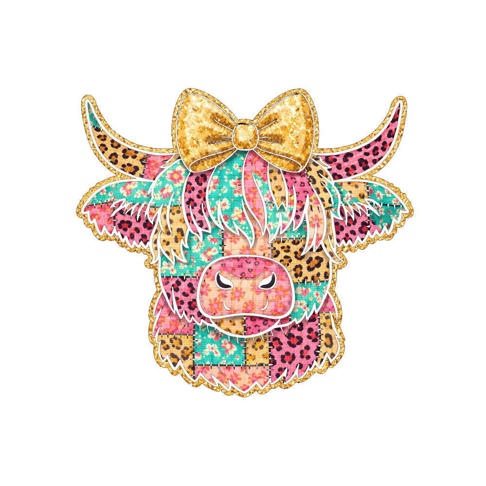 Highland Cows Art Fabric Panel 1
