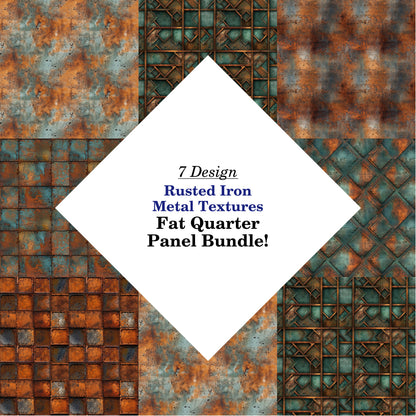 Rusted Iron Metal Textures Fat Quarter Bundle
