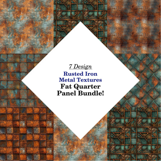 Rusted Iron Metal Textures Fat Quarter Bundle