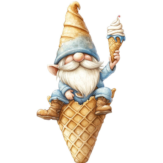 Ice Cream Gnome Fabric Panel 22