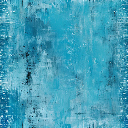 turquoise, aqua blue, cerulean, distressed texture, vintage weathered, abstract pattern, grunge style, painterly brushstrokes, scratched surface, quilting cotton, fabric panel, rustic farmhouse, aged patina, textured background, artistic wash, layered paint, weathered wood look, shabby chic, cotton fabric