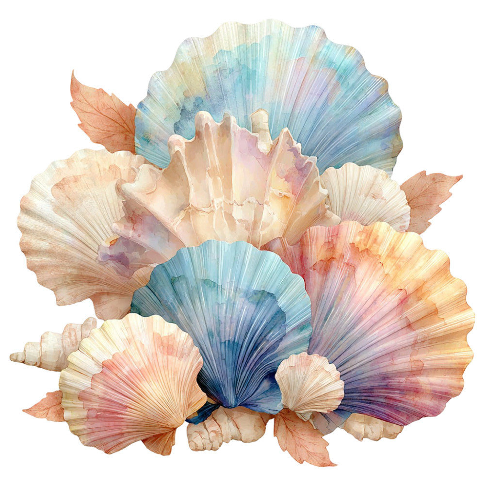 Colorful Seashell Fabric Panel 24