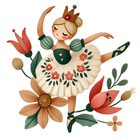 Nutcracker Ballet Fabric Panel 55