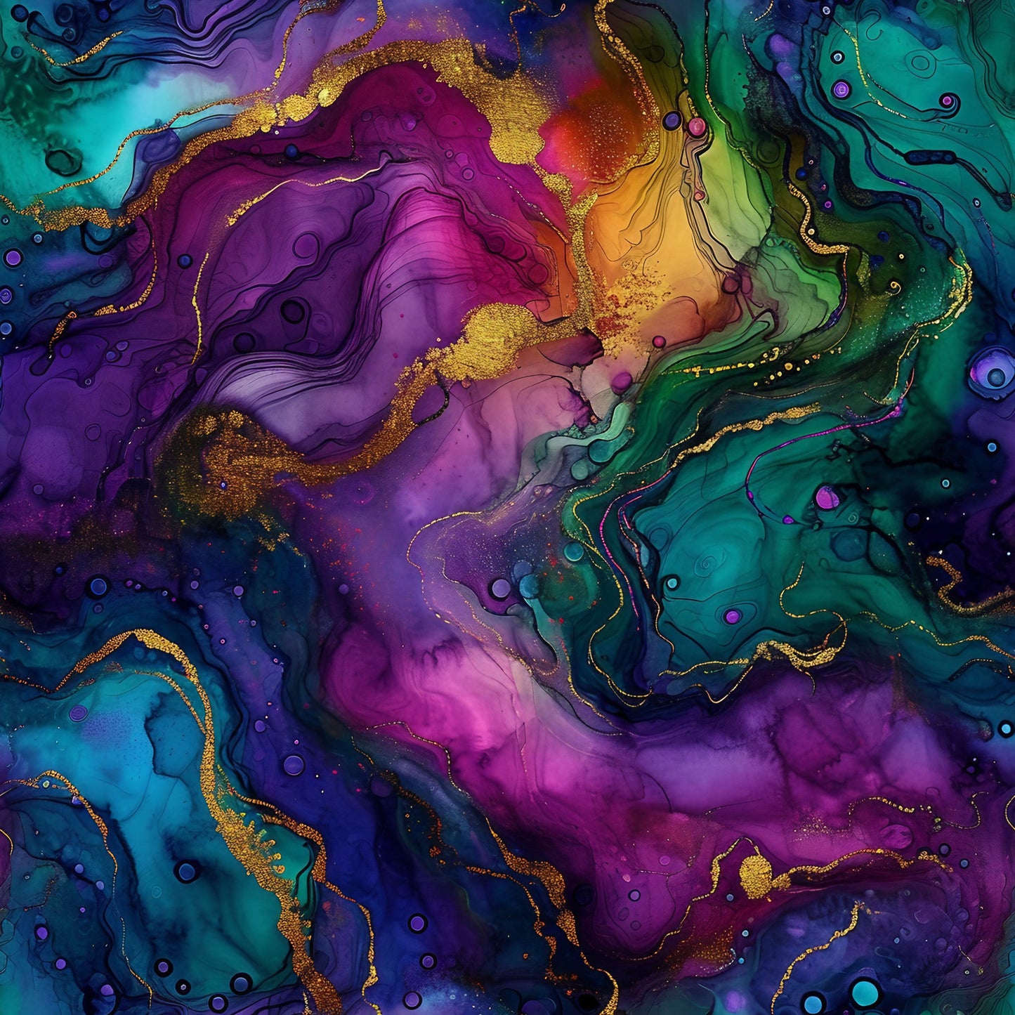 Daily Deal: Alcohol Ink Paisley Pattern 11 Quilting Cotton Fabric - 118" x 5 Yards"