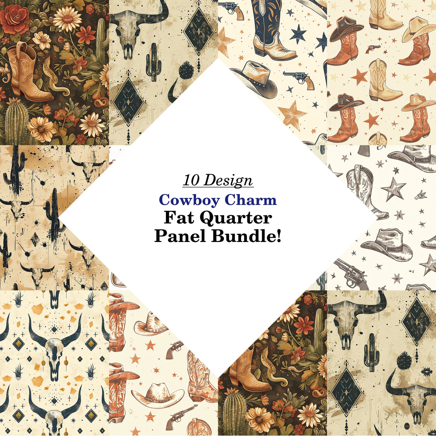 Cowboy Charm Fat Quarter Bundle